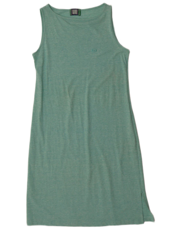 Sergio Tacchini Vestido tipo camiseta para mujer IT 46 Large Turquesa moteado