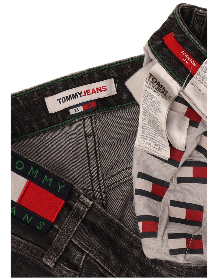 Tommy Hilfiger Vaqueros ajustados para hombre W38 L32 Algodón gris