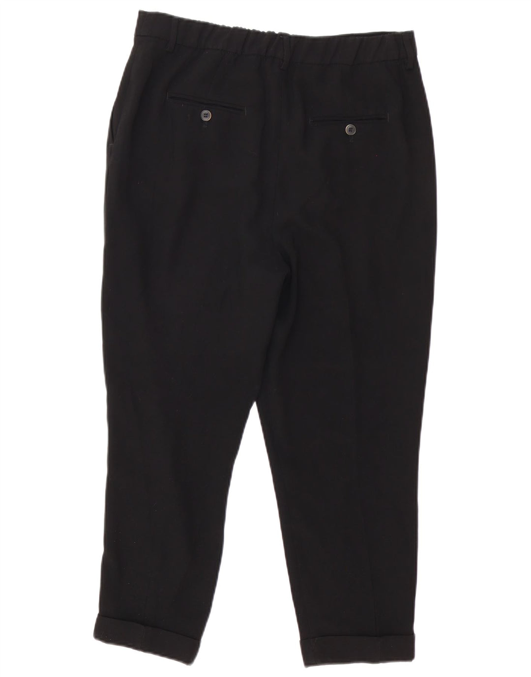 Zara Mujer Pantalón Capri Tapered Mediano W30 L23 Negro