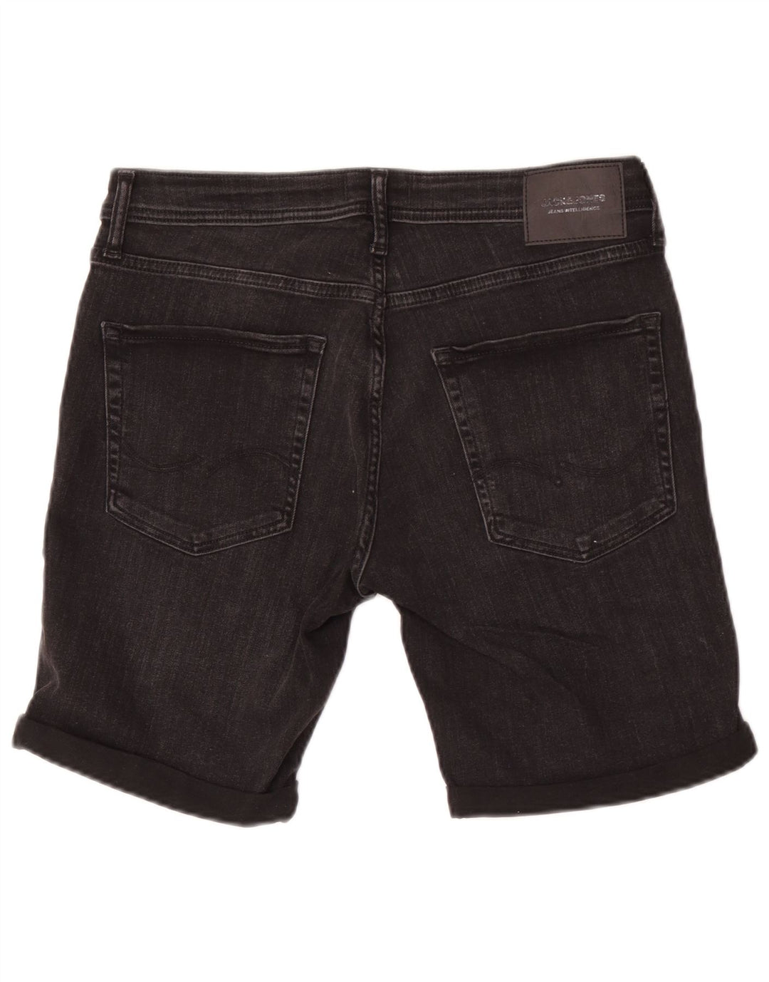 Jack & Jones Mens Shorts De Mezclilla Medio W32 Algodón Negro