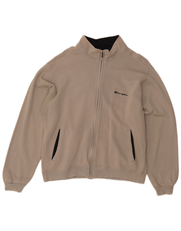 Champion Chaqueta de chándal para hombre, talla pequeña, color beige