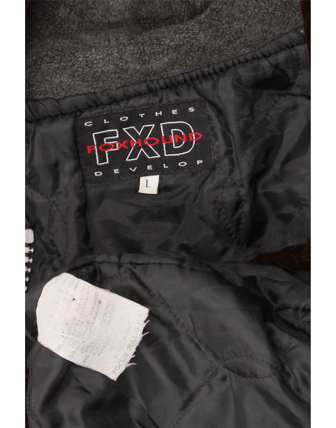 Foxhound Chaqueta bomber con capucha para hombre UK 40 Large Marrón Colorblock Poliéster