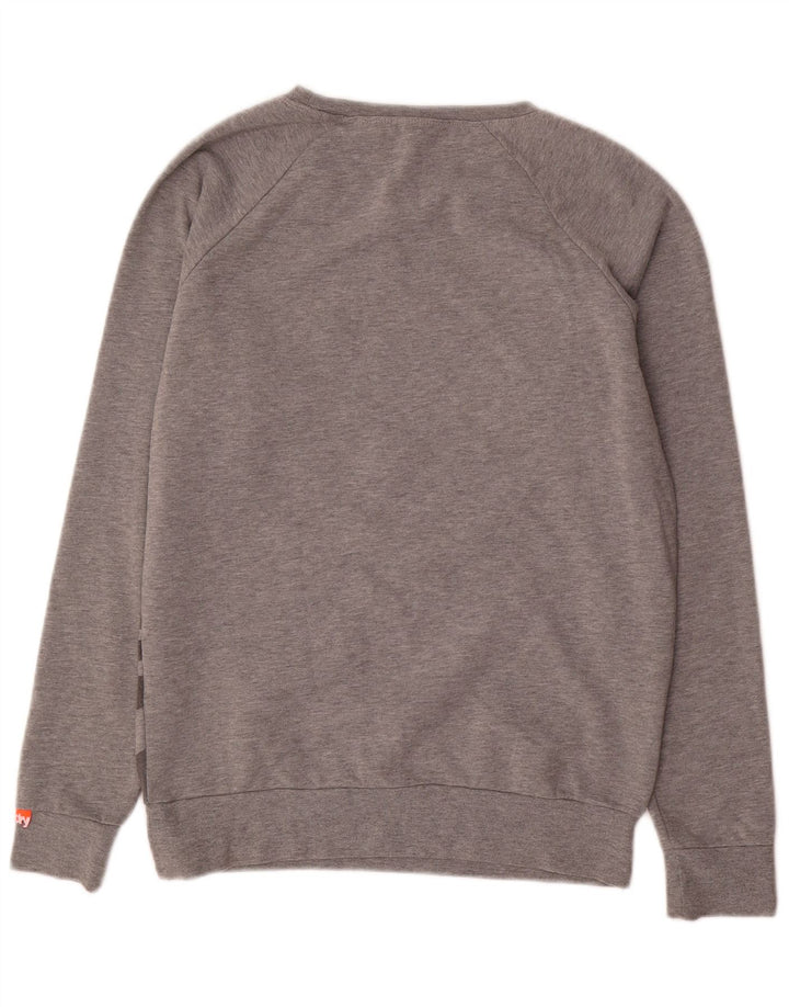 Superdry Hombre Sudadera Gráfica Jumper Poliéster Camuflaje Gris Medio