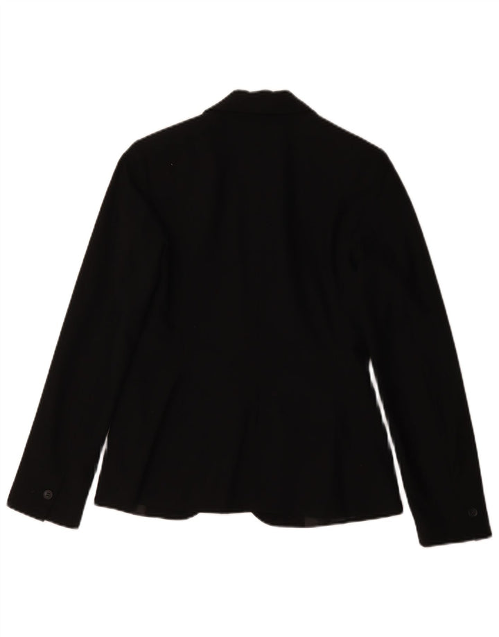 Zara Mujer Chaqueta Blazer De 1 Botón EU 34 2XS Poliéster Negro