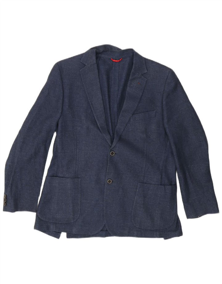 Fay Chaqueta tipo blazer de 2 botones para hombre UK 36 Small Azul marino moteado