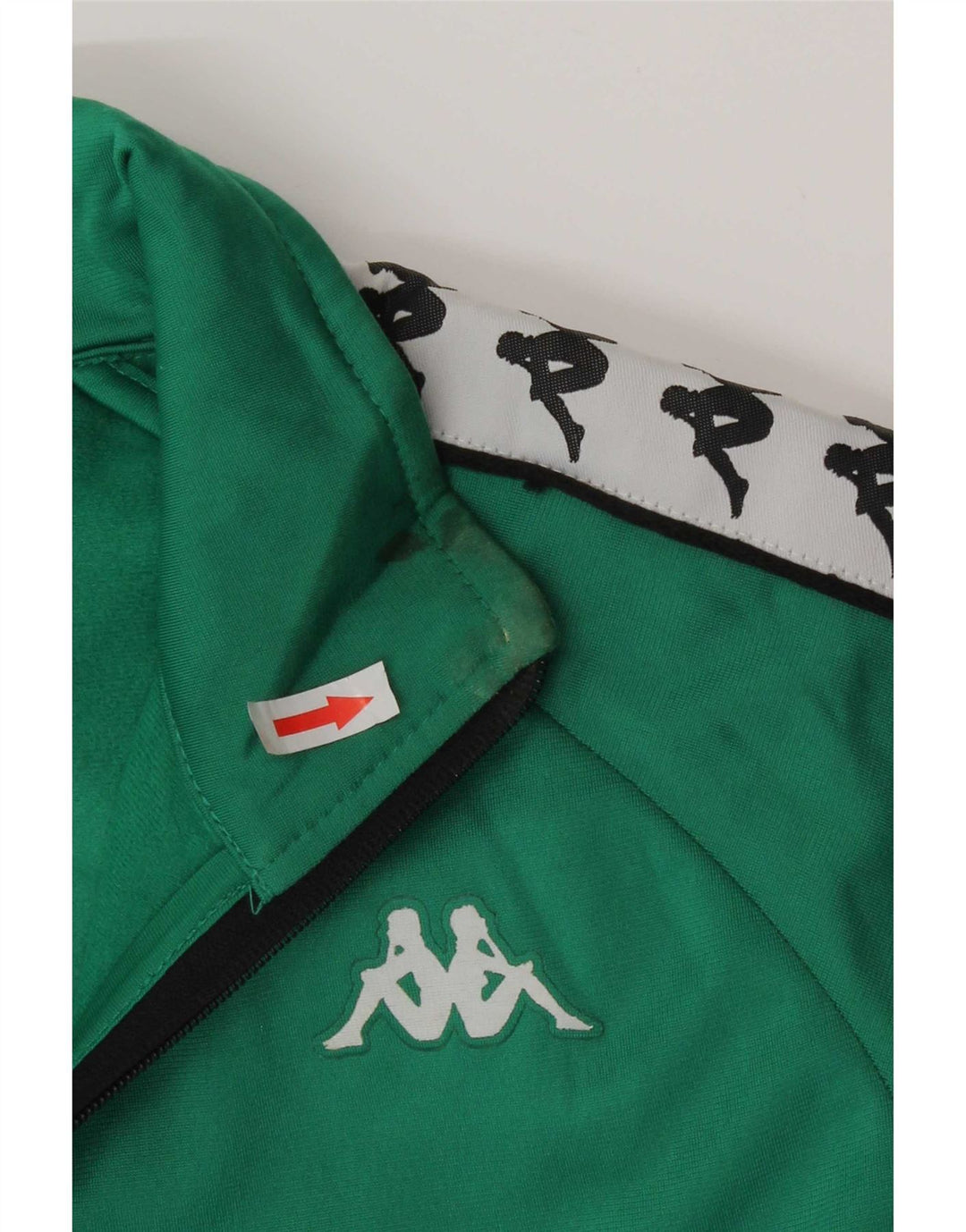 Kappa Hombre Chaqueta De Chándal Con Gráfico Small Verde Colorblock