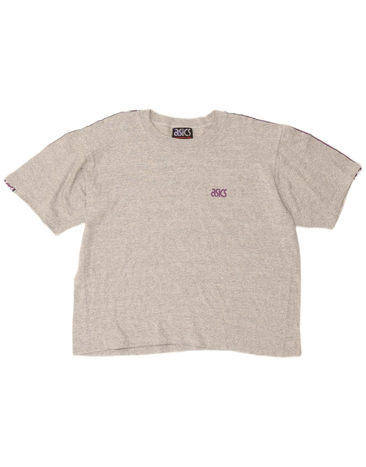 ASICS Camiseta gráfica extragrande para mujer Reino Unido 46 Algodón moteado gris grande