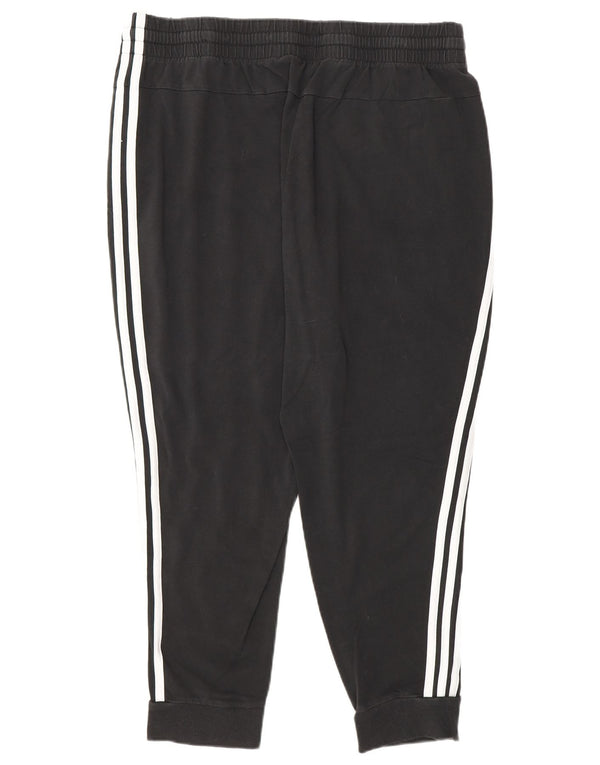 Adidas Mujer Chándal Pantalones Joggers UK 16/18 Grande Negro Algodón