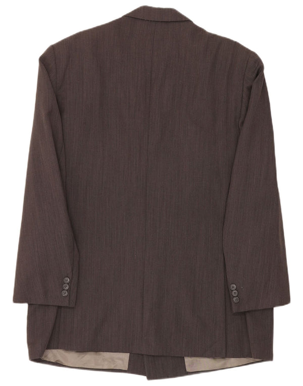 Trussardi Chaqueta Blazer De Doble Botonadura IT 52 XL Gris Rayas Pintadas