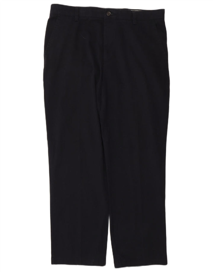 DOCKERS Pantalón chino de corte clásico para hombre W34 L30 Azul marino Algodón clásico