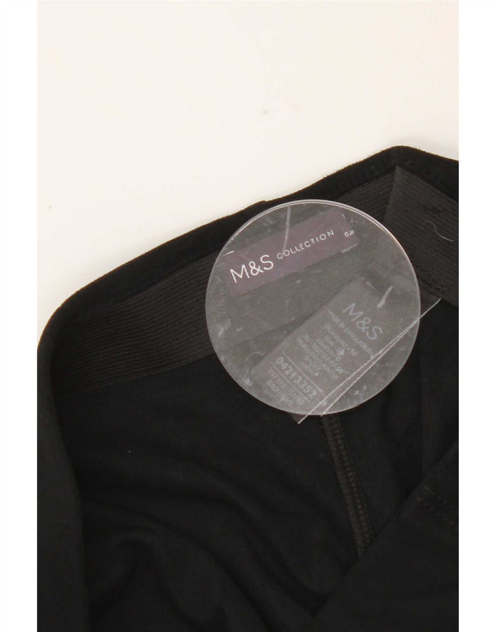 Marks & Spencer Leggings cortos para mujer UK 10 Pequeño Poliéster negro