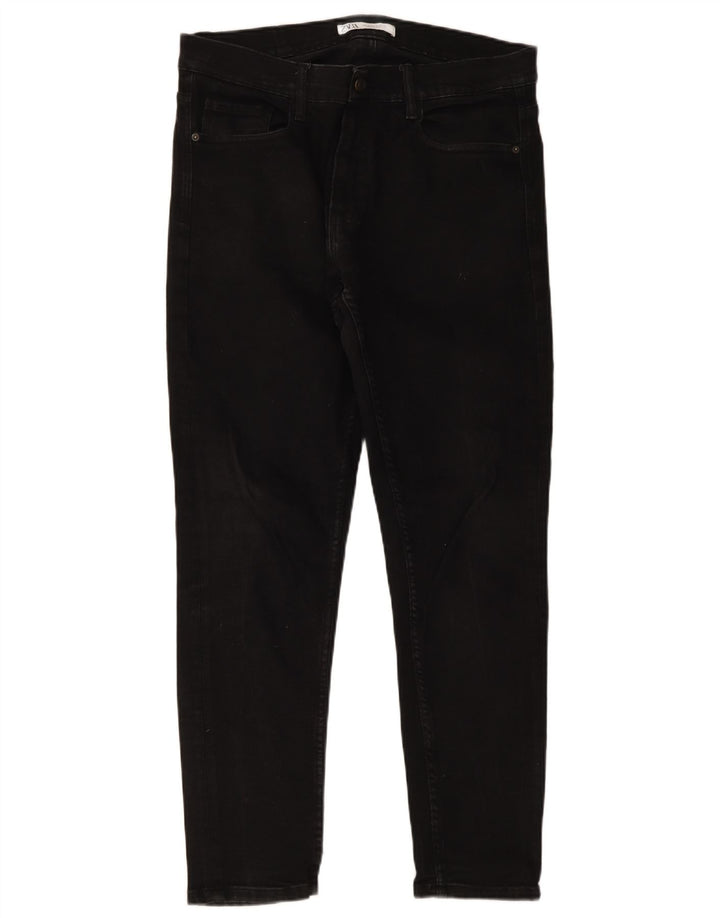 Zara Vaqueros Slim para Hombre EU 46 XL W36 L30 Negro