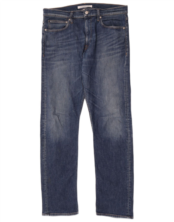 Vaqueros rectos Calvin Klein para hombre W34 L32 azul