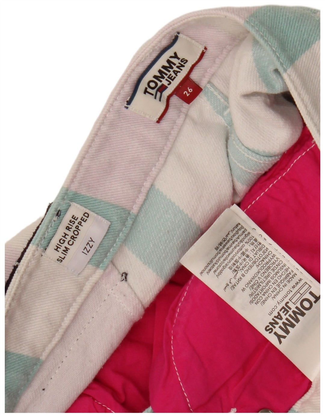TOMMY HILFIGER Vaqueros recortados de talle alto Izzy para mujer W26 L26 Multicolor
