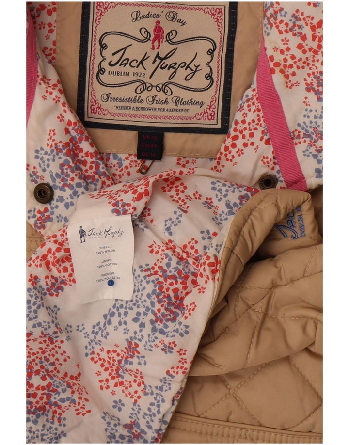 Jack Murphy Chaleco acolchado para mujer UK 46 Large Beige Nylon