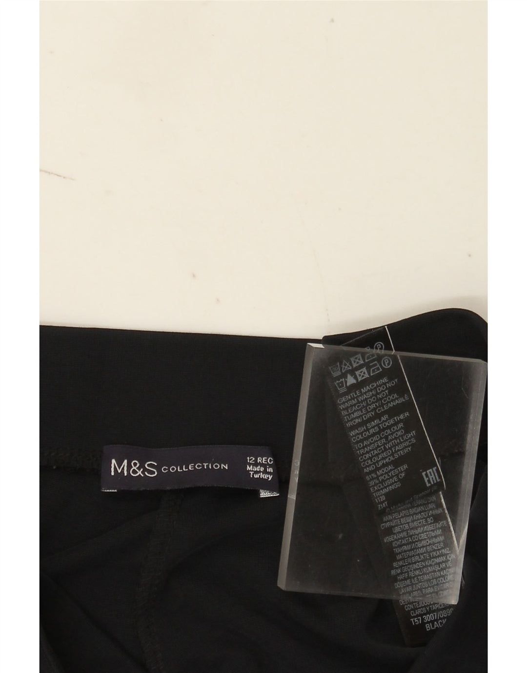 Marks & Spencer Pantalones Chinos Pegged para Mujer UK 12 Medium W30 L31 Negro