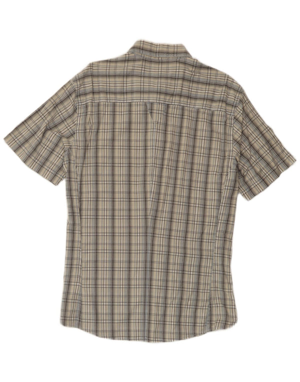 Wrangler Camisa De Manga Corta Hombre XL Algodón A Cuadros Gris