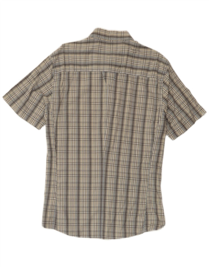 Wrangler Camisa De Manga Corta Hombre XL Algodón A Cuadros Gris