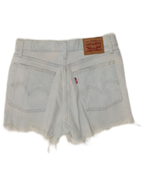 Levi's Mujer Vaqueros Cortos De Talle Alto W27 Small Blue Cotton