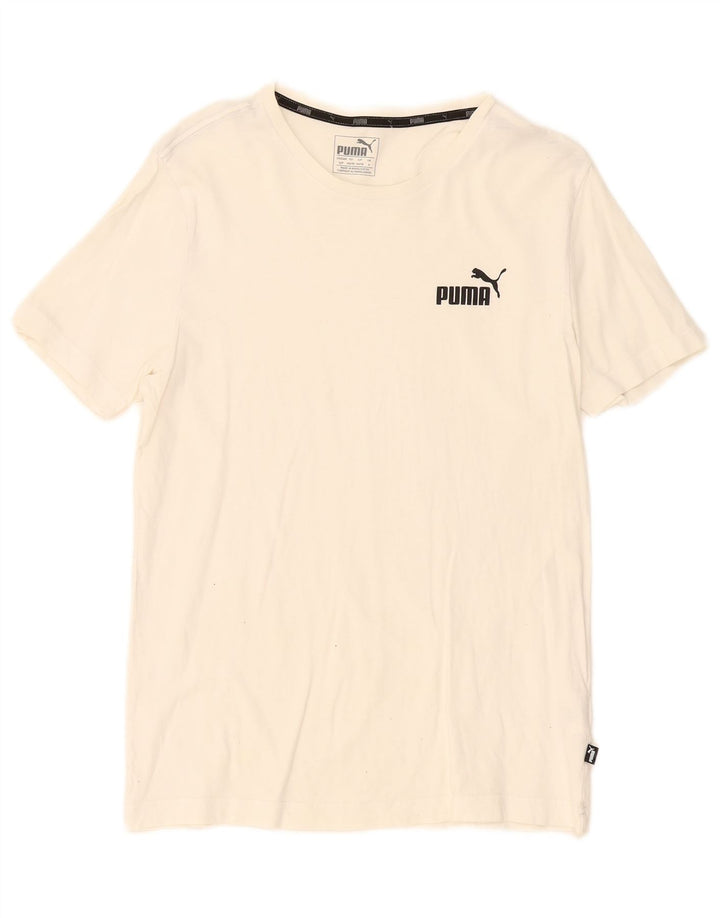 Puma - Camiseta para hombre, talla pequeña, algodón blanco
