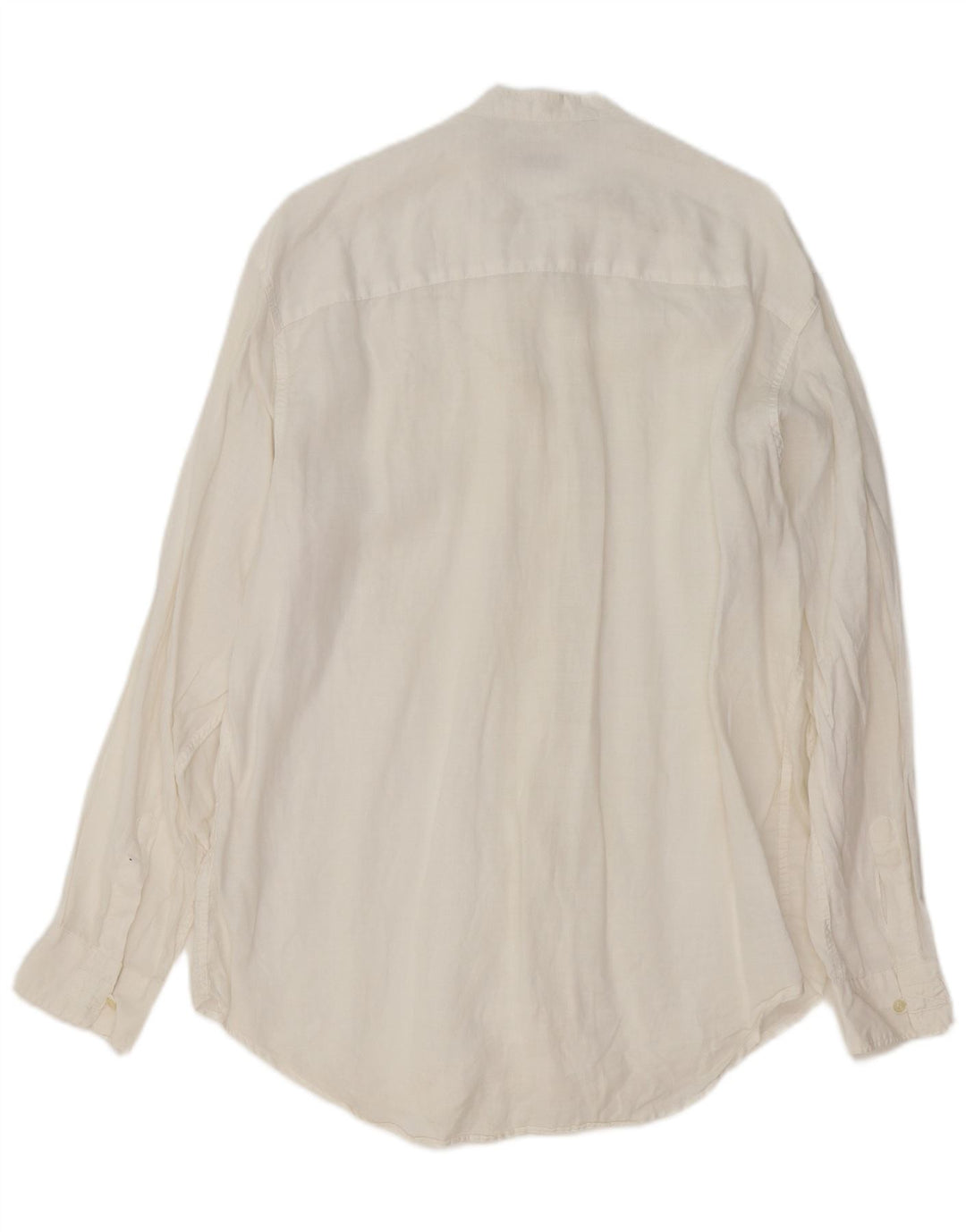 ERMENEGILDO ZEGNA Camisa Hombre Mediana Lino Blanco