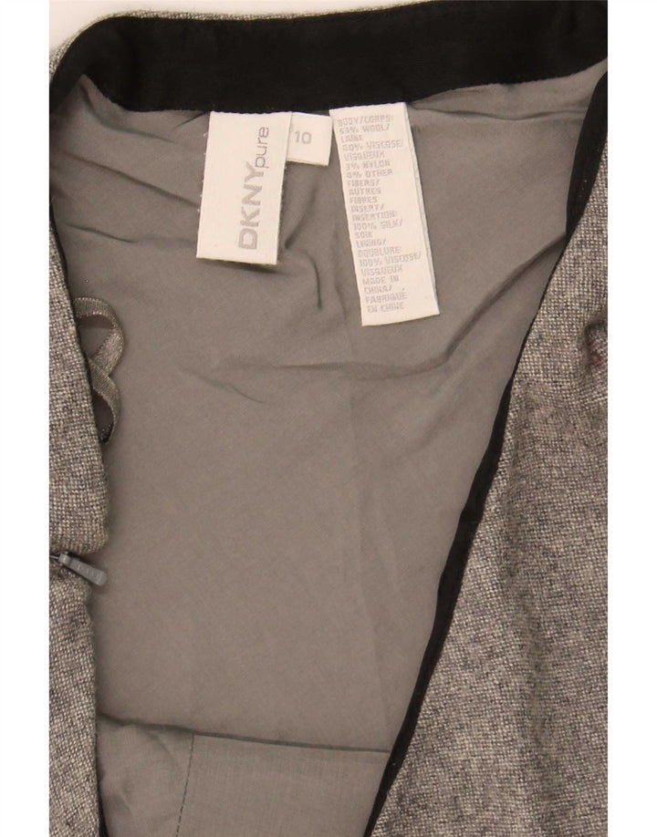 Dkny Falda Acampanada para Mujer US 10 Grande W32 Lana Gris