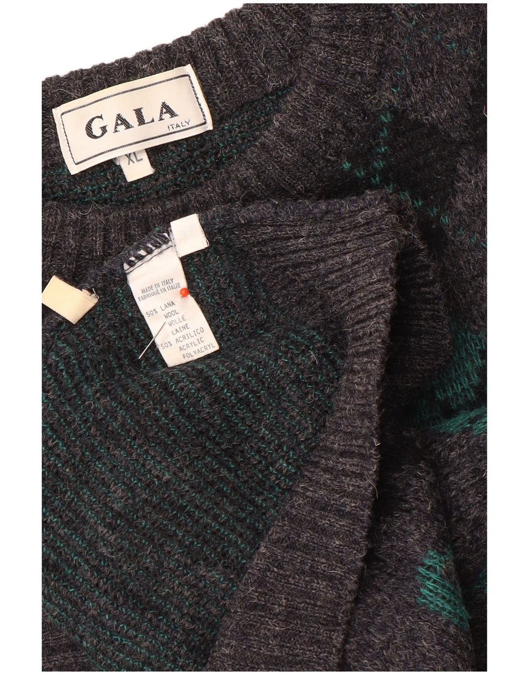 Gala Jersey Con Cuello Barco Para Hombre XL Gris Argyle/Lana Diamante