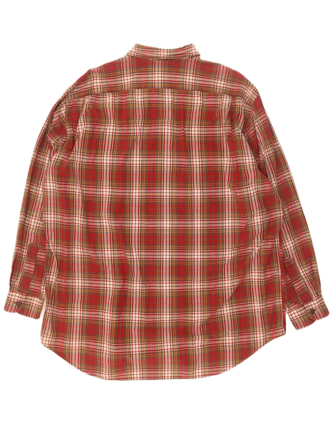 Abercrombie & Fitch Camisa grande para hombre 2XL Cuadros rojos
