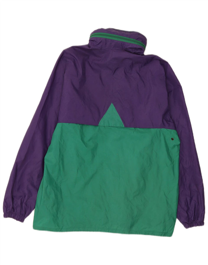 K-Way Chaqueta impermeable con capucha para hombre ES 38 Mediano Púrpura Colorblock Poliamida