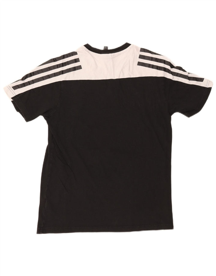 Adidas Hombre Camiseta Top Small Negro Colorblock Algodón