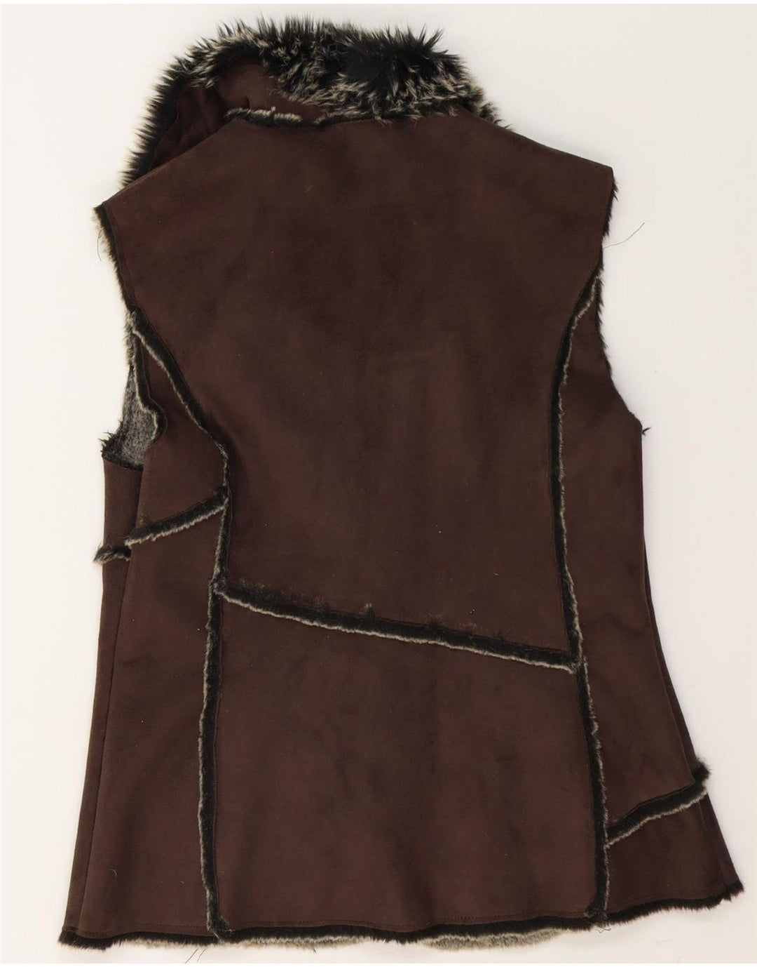 Debenhams Chaleco Sherpa para mujer UK 42 Poliéster marrón medio