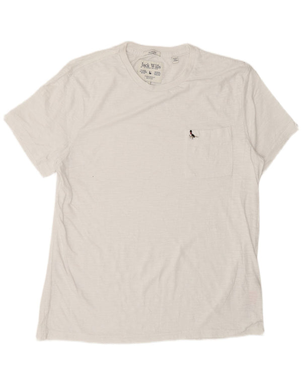 Jack Wills Camiseta ajustada para hombre Top 2XL Algodón blanco