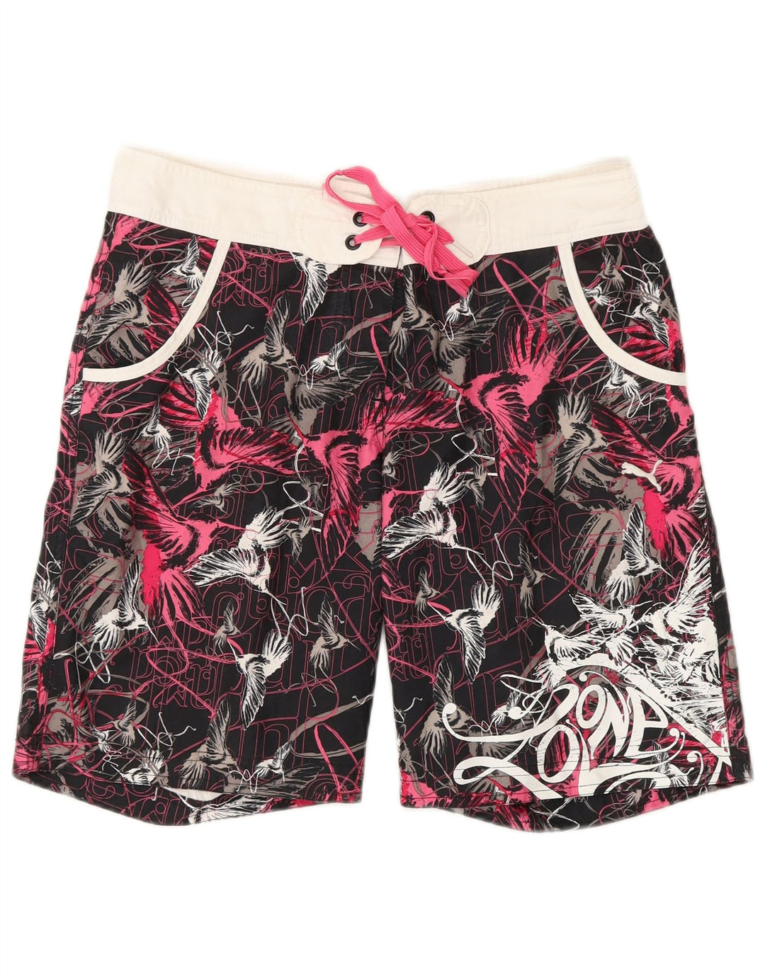 PUMA Bañador con estampado abstracto para mujer, talla 8, talla pequeña, multicolor