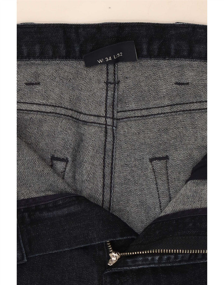 Vaqueros Armani Hombre Rectos W34 L32 Algodón Azul Marino