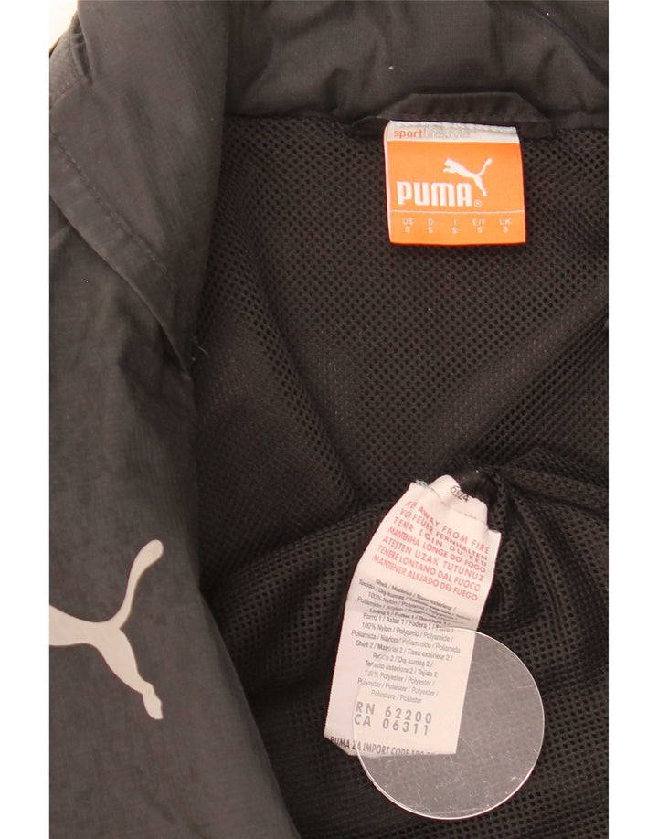 Puma Chaqueta impermeable con capucha para hombre UK 36 Small Black Nylon