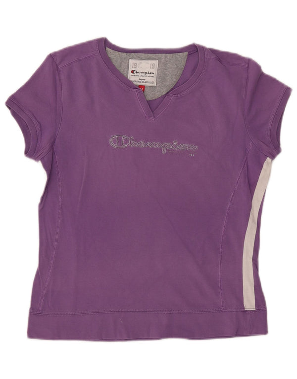CHAMPION Camiseta con gráfico Heritage Classics para mujer UK 40 M Púrpura