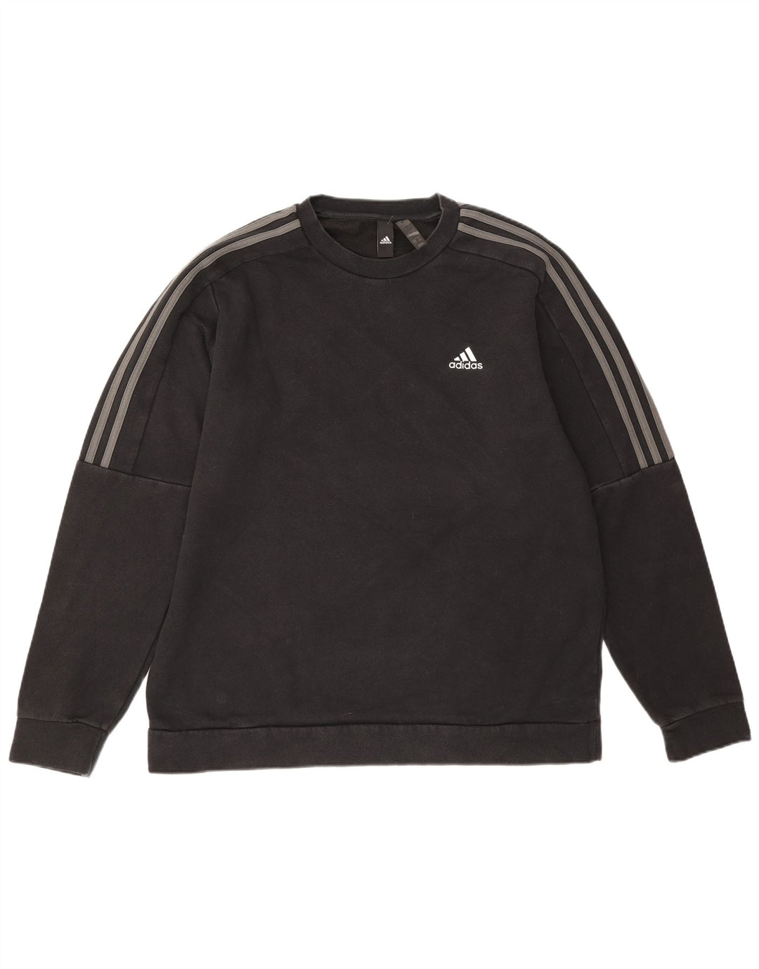Adidas Hombre Sudadera Jumper Grande Negro Algodón