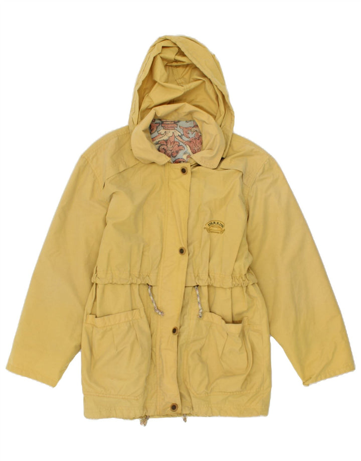 STARRING Womens Hooded Rain Jacket UK 16 Large Yellow Vintage Starring and Second-Hand Starring from Messina Hembry 