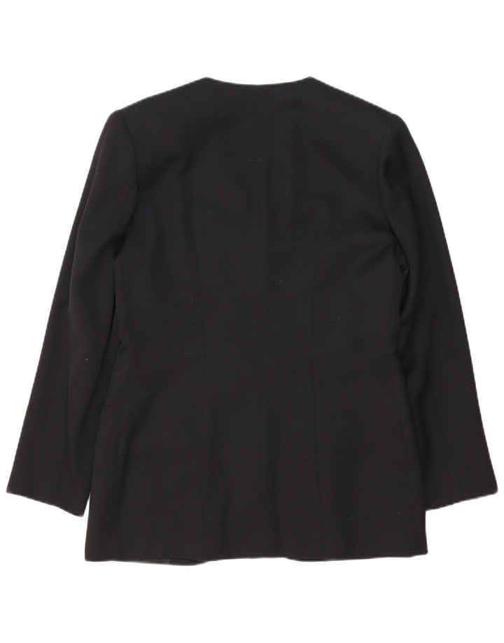 Marina Babini Chaqueta Blazer De Mujer De Doble Botonadura IT 44 Mediana Lana Negra