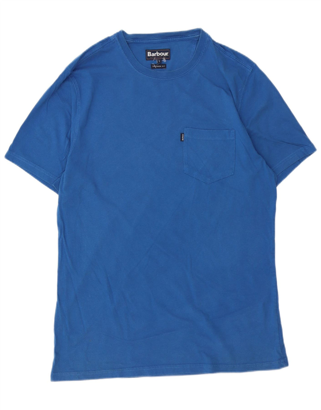 BARBOUR Camiseta ajustada a medida para hombre Top grande de algodón azul