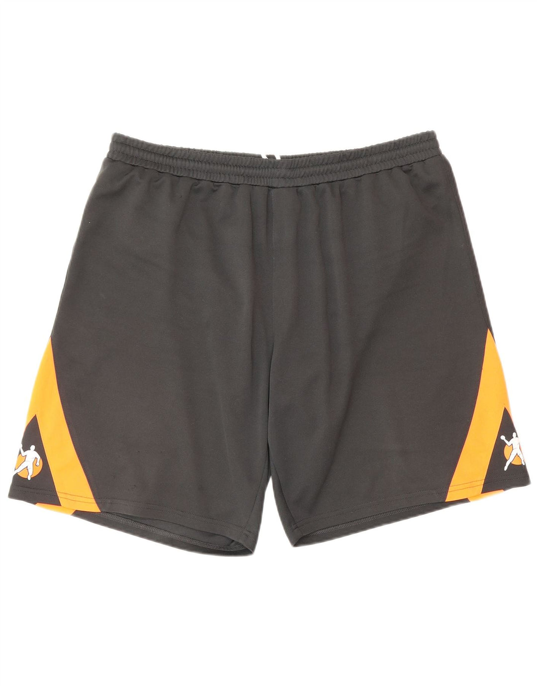 VINTAGE Pantalones cortos deportivos gráficos para hombre 2XL Bloque de color gris