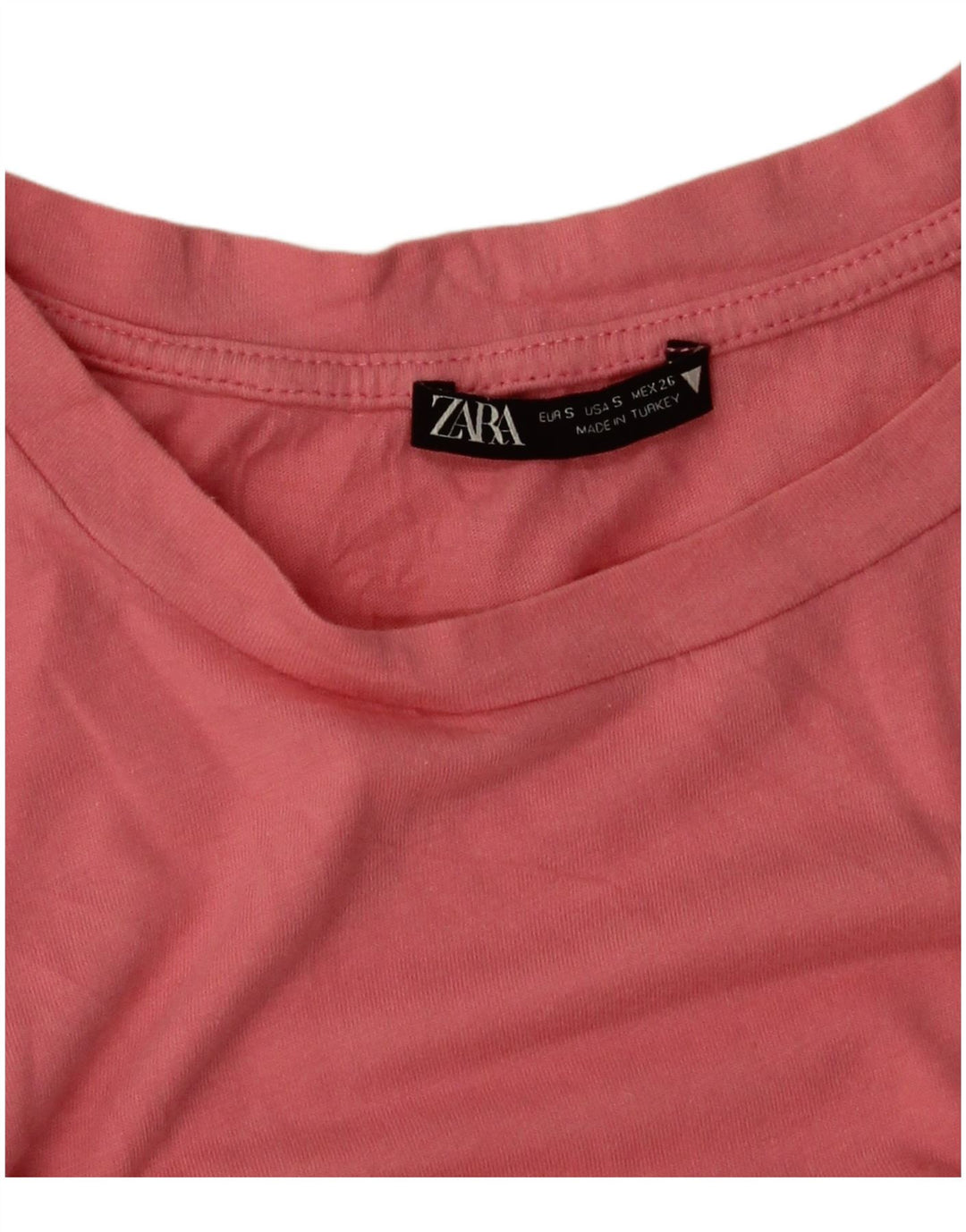 Zara Mujer Crop Camiseta Extragrande Top UK 10 Small Pink