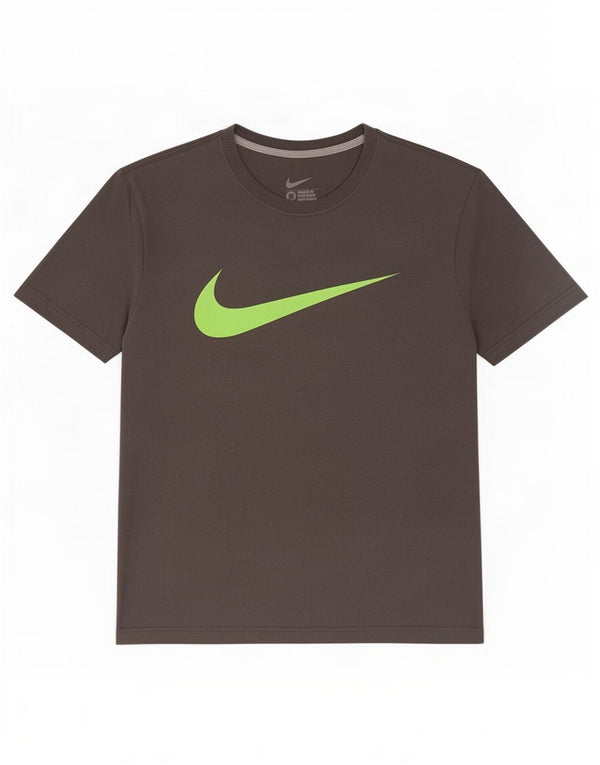 Camiseta Nike de corte regular con gráfico para hombre, parte superior de algodón gris medio