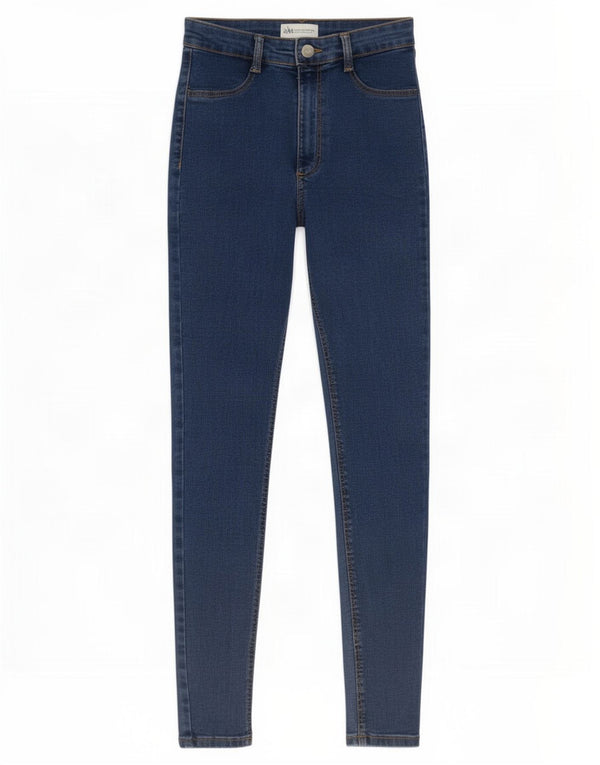 Zara Vaqueros pitillo para mujer EU 38 Small W28 L27 Algodón azul