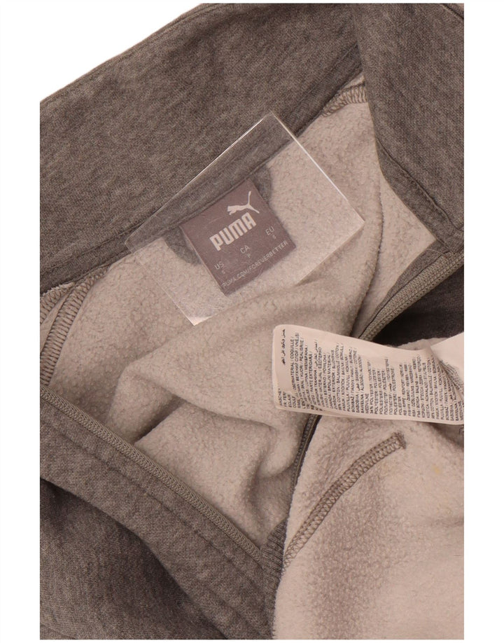 Puma Chaqueta de chándal para hombre, talla pequeña, algodón gris con bloques de color