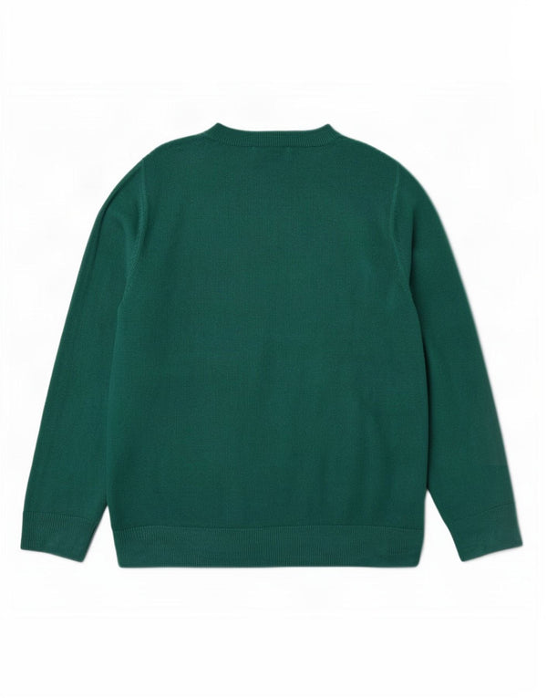 Marks & Spencer Suéter de cuello redondo para mujer UK 44 Acrílico verde medio