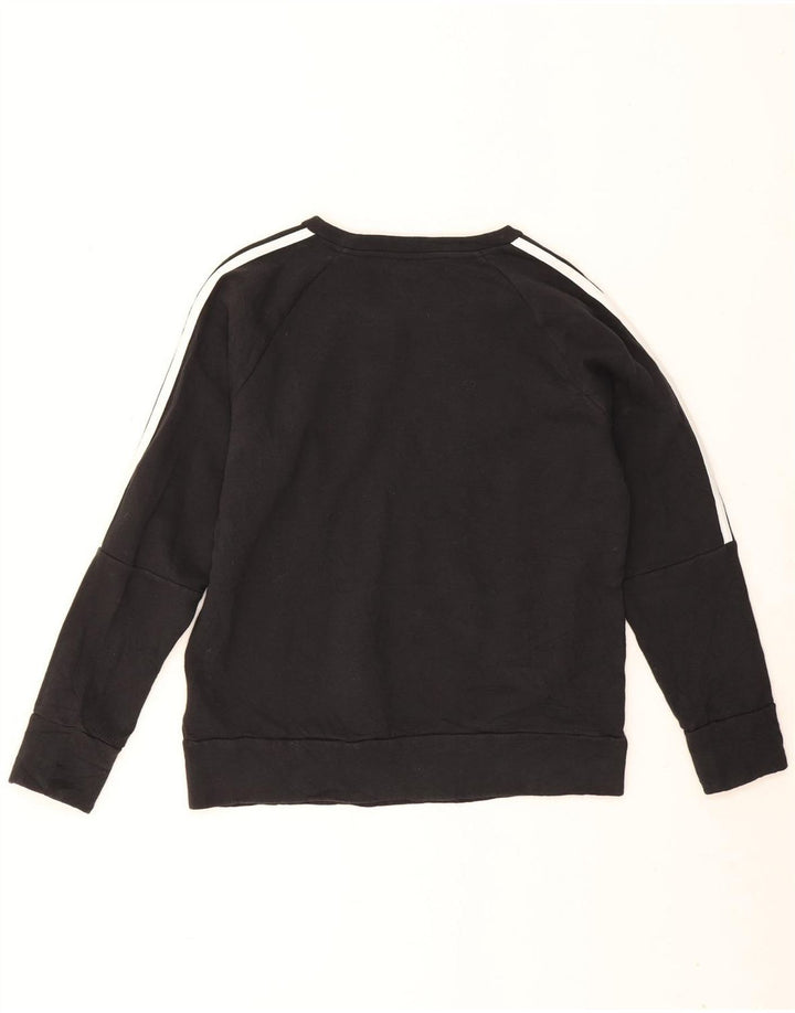 Adidas Mujer Sudadera Jumper UK 12/14 Mediano Negro Algodón