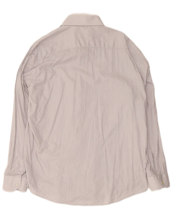Renato Balestra Camisa Hombre Talla 44 17 1/2 XL Gris Algodón