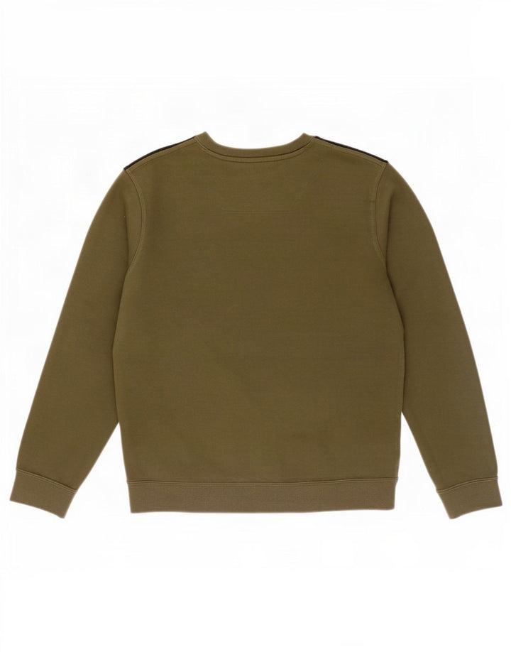 Nike Hombre Sudadera Jumper Large Caqui Colorblock Algodón