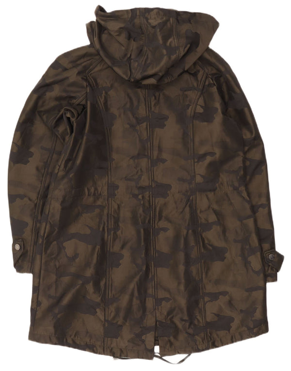 Michael Kors Parka con capucha para mujer UK 18 XL Caqui Camuflaje Poliéster